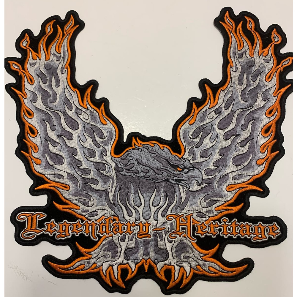 Large Embroidered Biker Patch Eagle Legendary Heritage